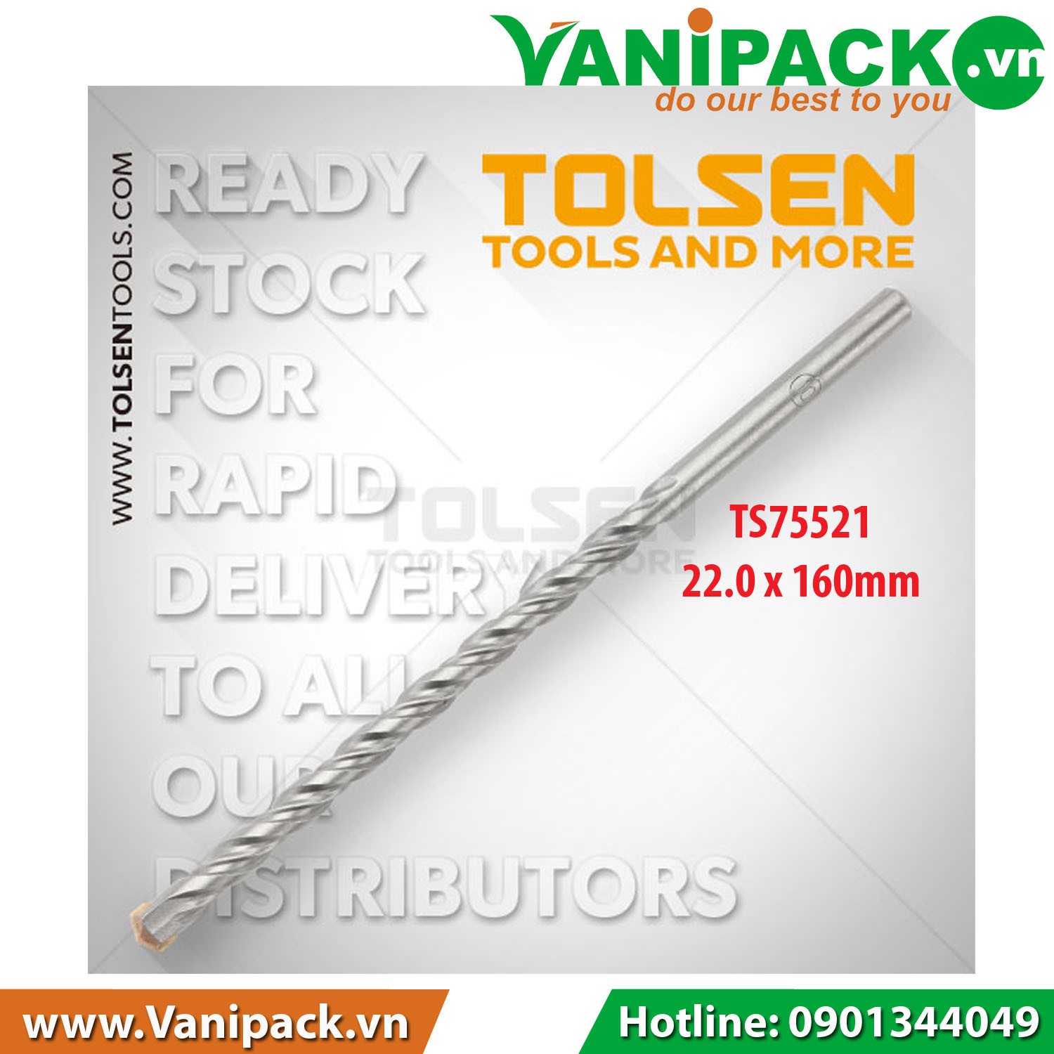 MŨI KHOAN BÊ TÔNG KHÔNG GÀI TOLSEN 75521