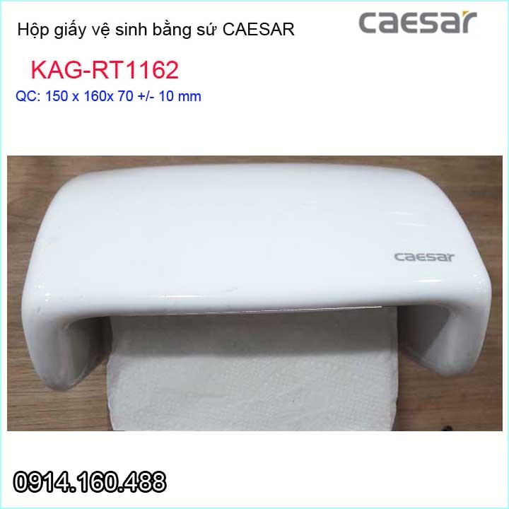 Kệ đựng giấy bằng sứ caesar, hộp giấy vệ sinh kag-rt1162