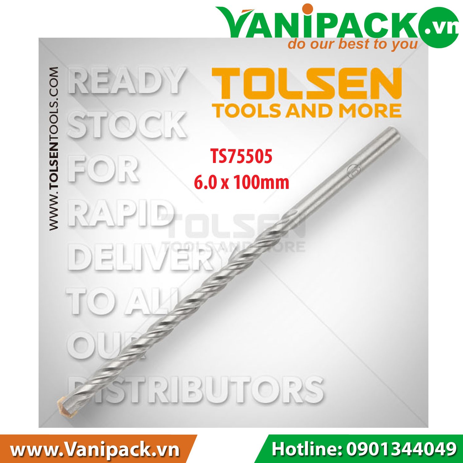 MŨI KHOAN BÊ TÔNG KHÔNG GÀI TOLSEN 75505
