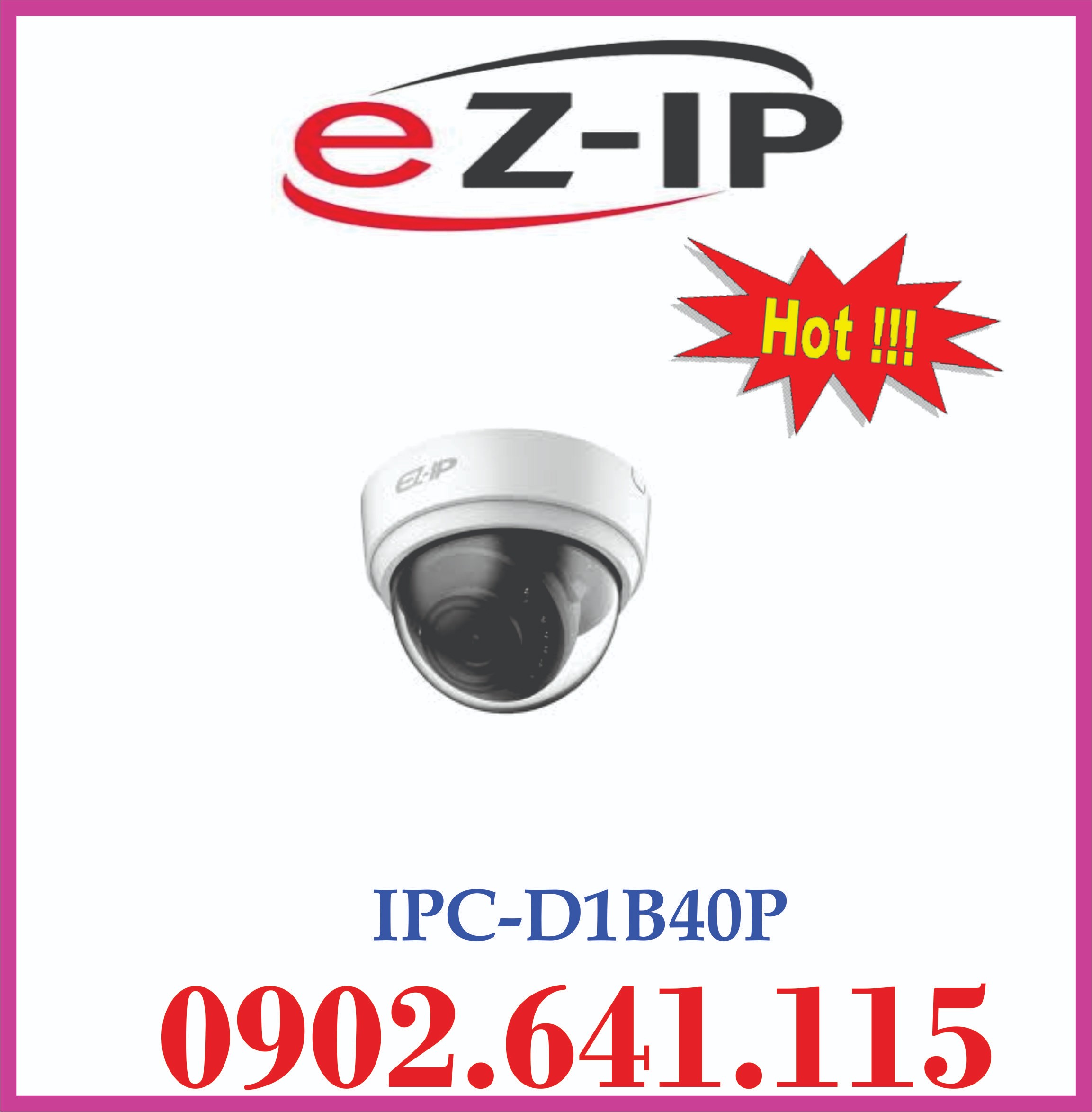 Camera IP Dome Dahua IPC-D1B40P - 4MP