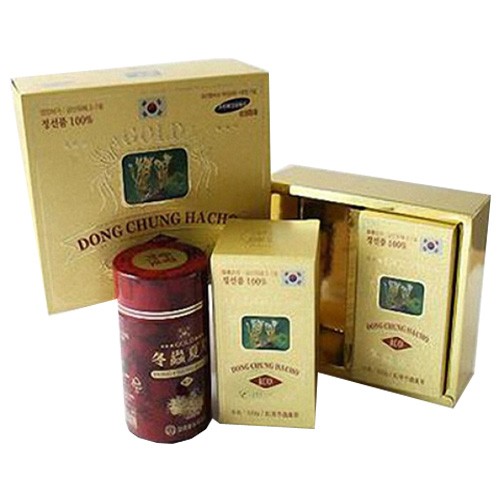 Viên đông trùng hạ thảo Cao Cấp Hàn Quốc Kim Sâm hộp 2 lọ đỏ