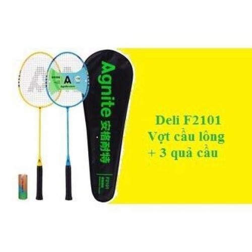 Bộ 2 vợt cầu lông Deli F2101- Tặng 3 quả cầu xịn (Mã SP: F2101)
