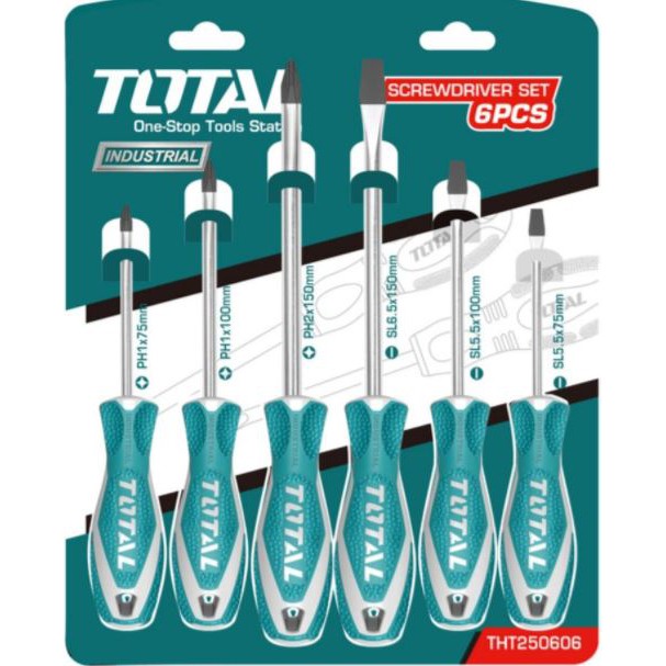 Bộ tuốc nơ vít 6 chi tiết total tht250606