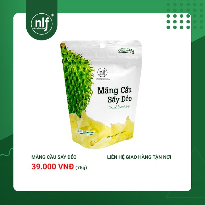 Mãng cầu sấy dẻo Nong Lam Food - 75g