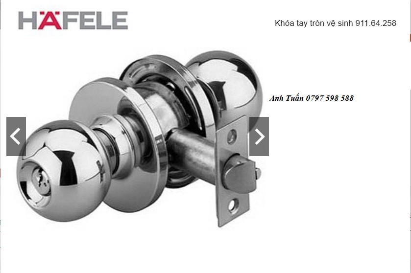 Khóa quả nắm tròn Hafele Heavy-Duty 911.64.258