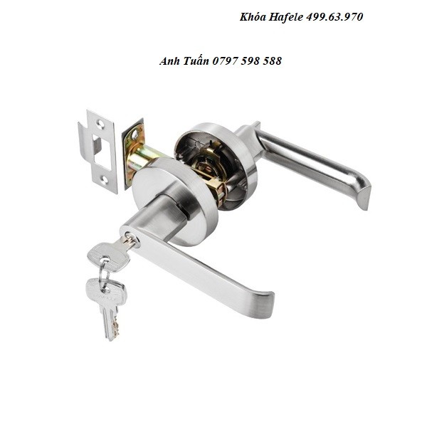 Khóa tay nắm cửa đi dạng cong Hafele 499.63.970