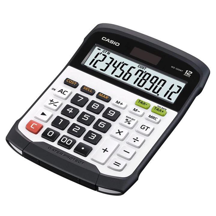 Máy tính casio wd-320mt kháng nước chống bụi cỡ to 12 số bh 7 năm