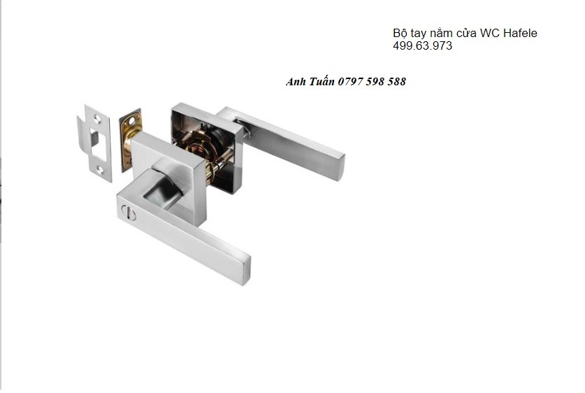 Bộ tay nắm cửa vệ sinh Hafele 499.63.973