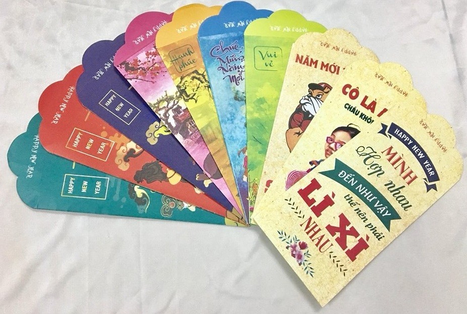 Combo 50 phong bao lì xì mẩu mới 2018