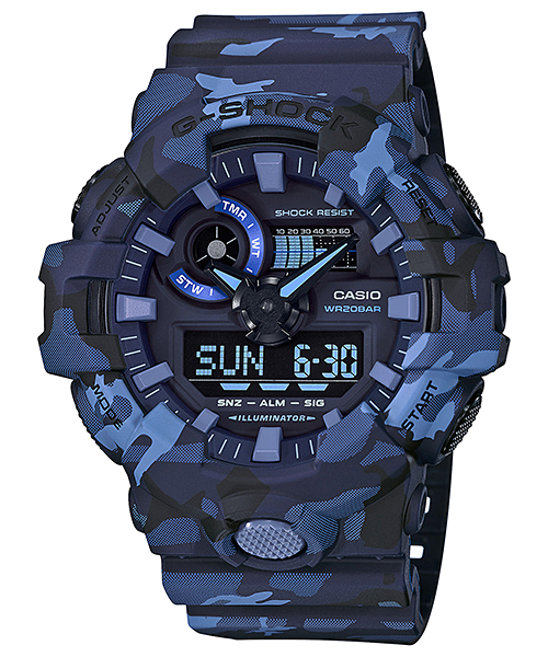 Đồng hồ g-shock ga-700cm-2a blue camo - ga-700cm-2adr