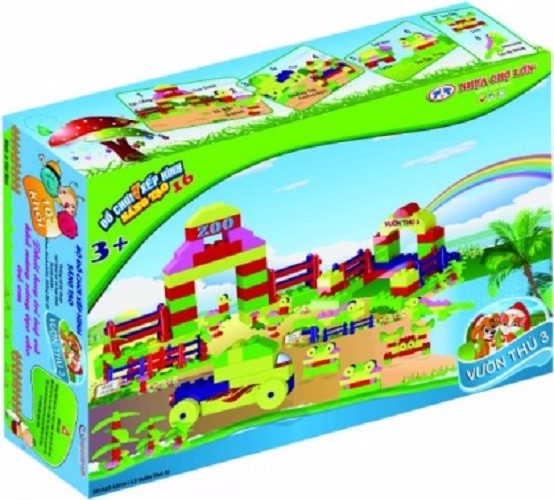 Đồ chơi xếp hình vườn thú Nhựa Chợ Lớn M1023-LR16