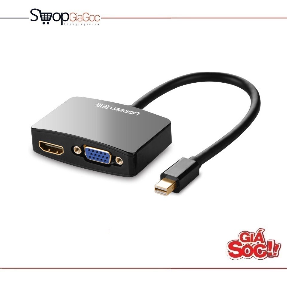 Cáp mini displayport to vga, hdmi adapter ugreen 10439