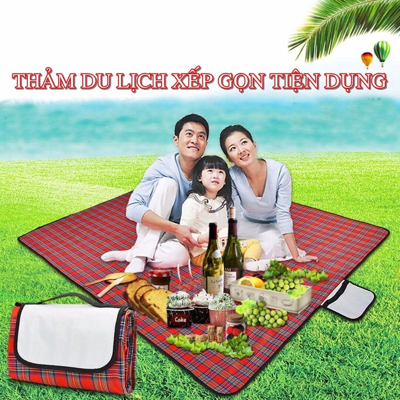 Thảm du lịch chống thấm nước gấp gọn tiện ích (Mã SP: thamdulich)