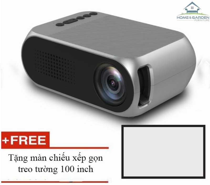 Máy chiếu phim mini YG320 màn ảnh rộng - tặng màn chiếu 100 inch (Mã SP: Máy chiếu phim mini YG320)