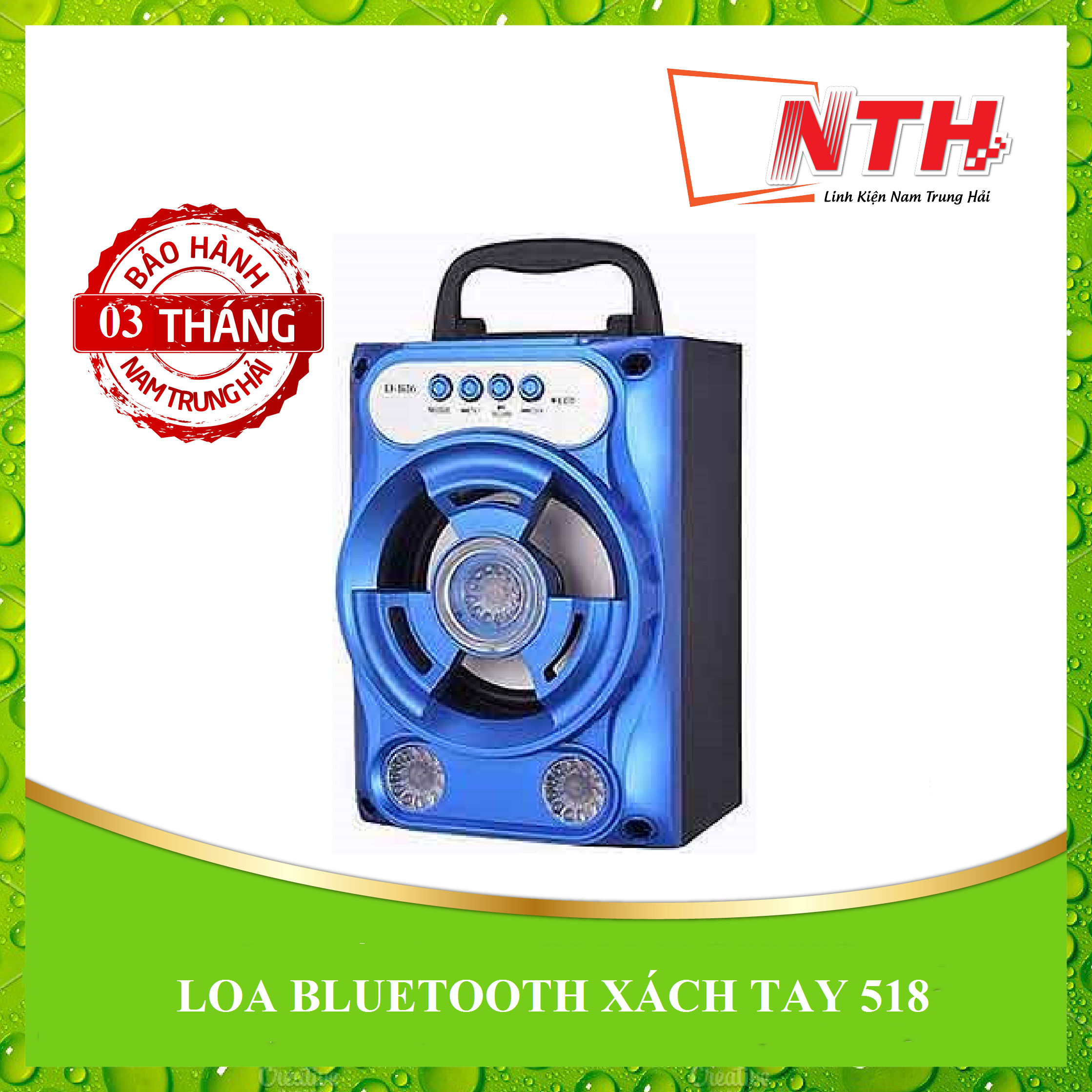 Loa bluetooth xách tay 518x