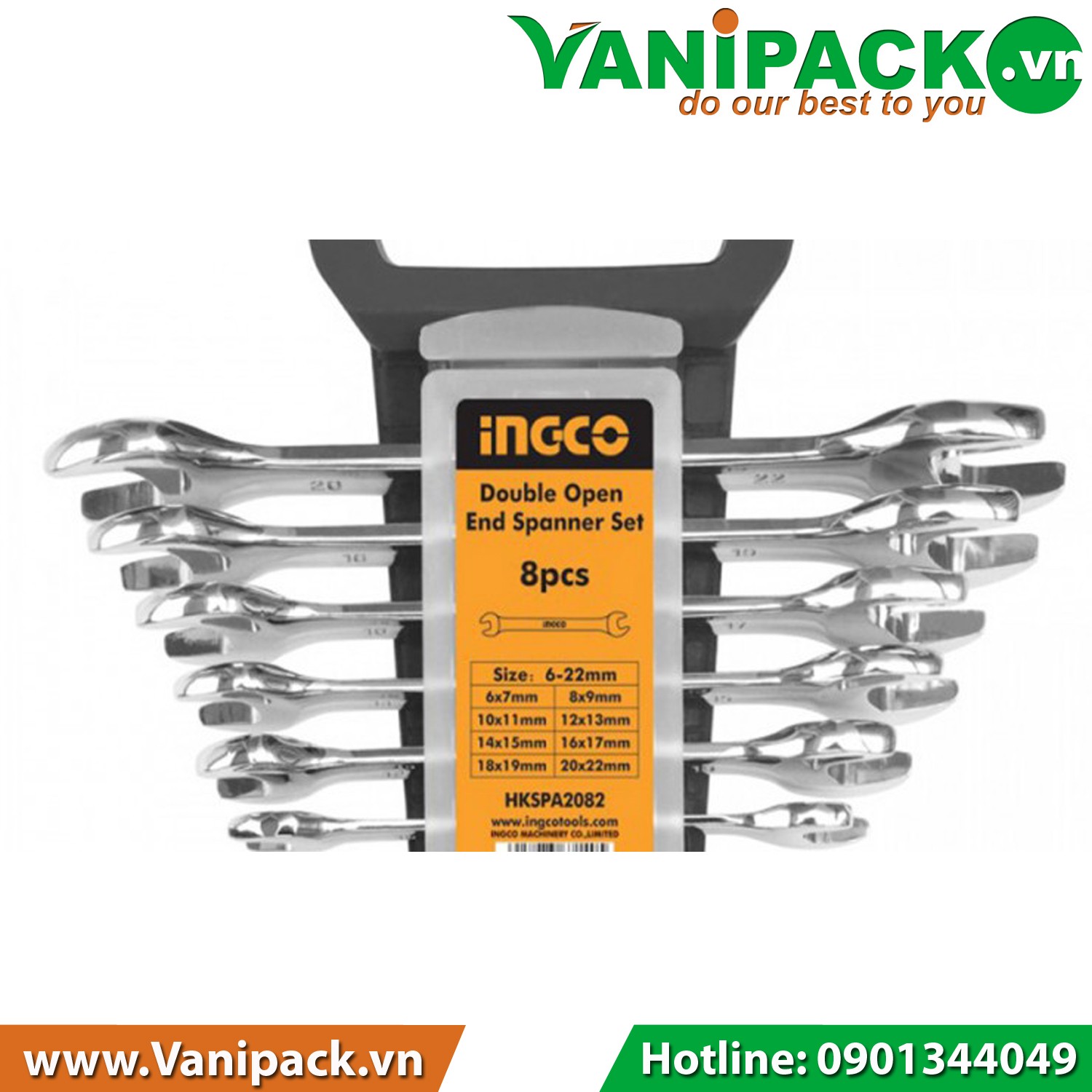 BỘ 8 CỜ LÊ 2 ĐẦU MIỆNG INGCO HKSPA2082