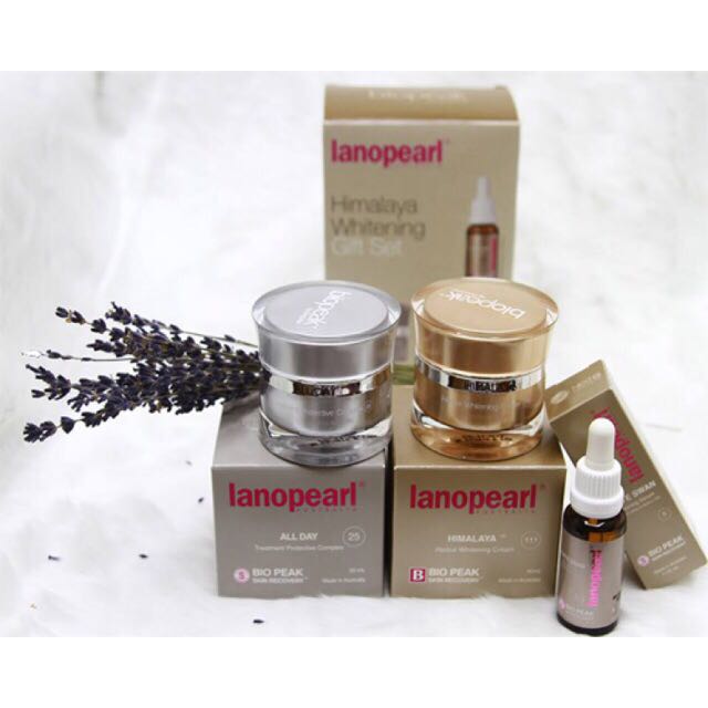 Bộ sản phẩm trị nám & dưỡng trắng da Lanopearl Himalaya Whitening Gift Set