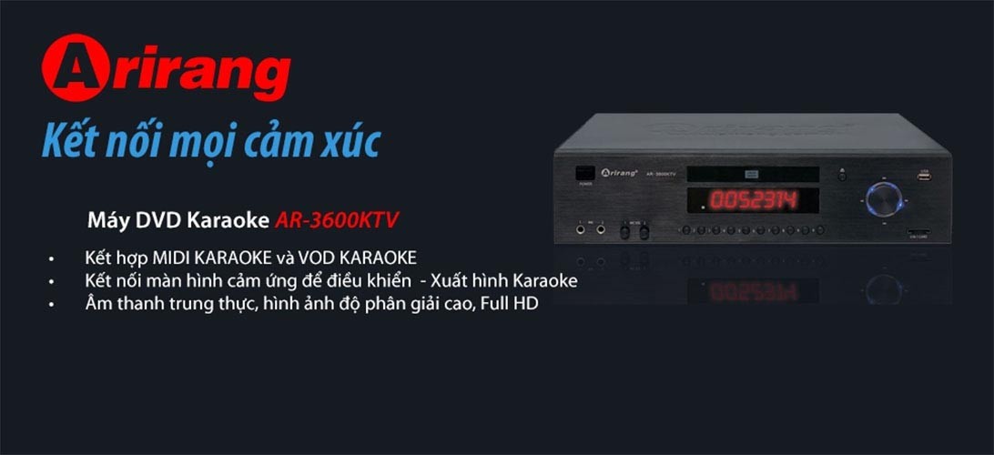 Đầu Karaoke Arirang AR-3600 KTV (Mã SP: AR-3600KTV)