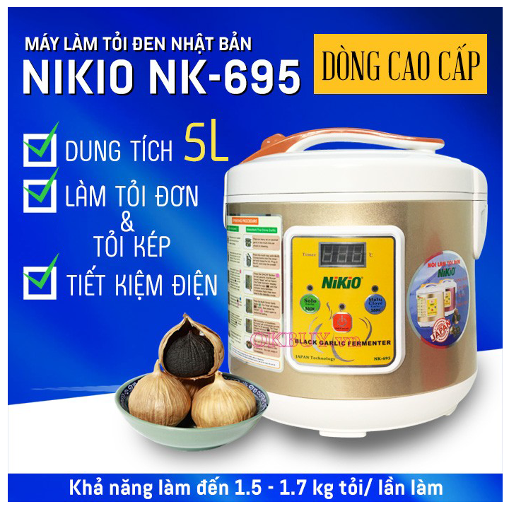 Máy làm tỏi đen nhật bản nikio nk-695 5 lít - dòng cao cấp chính hãng