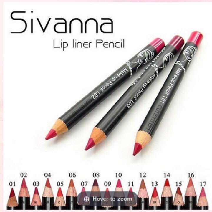 Chì kẻ viền môi ngắn 9cm sivanna lip liner chính hãng