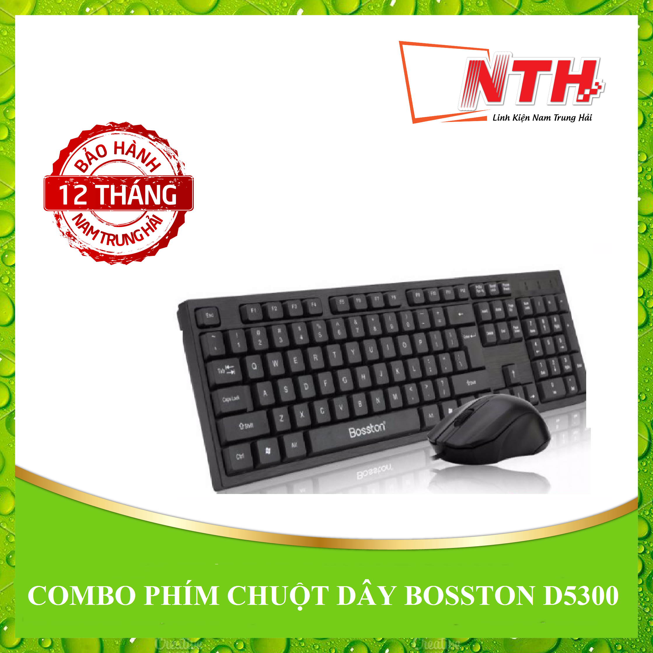 Combo phím chuột dây bosston d5300