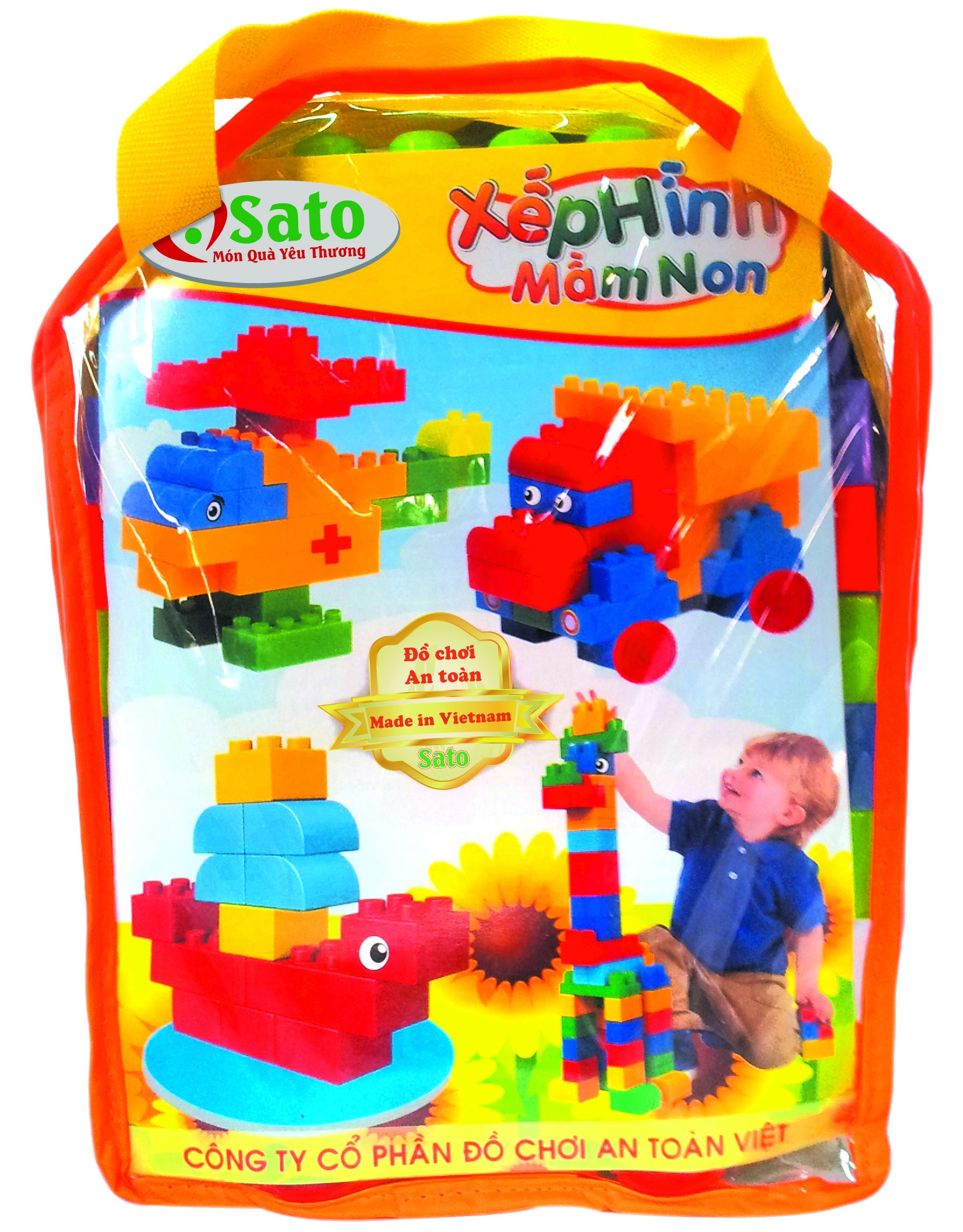 Xếp hình mầm non Sato 62 - 32 chi tiết