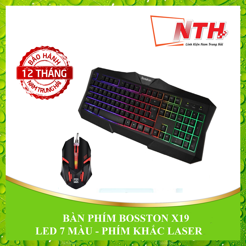 Combo bosston x19 + chuột r8 1602