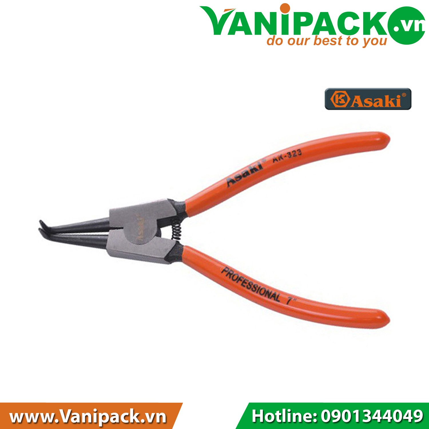 Kìm mở phe cong Asaki AK-8338 13inch