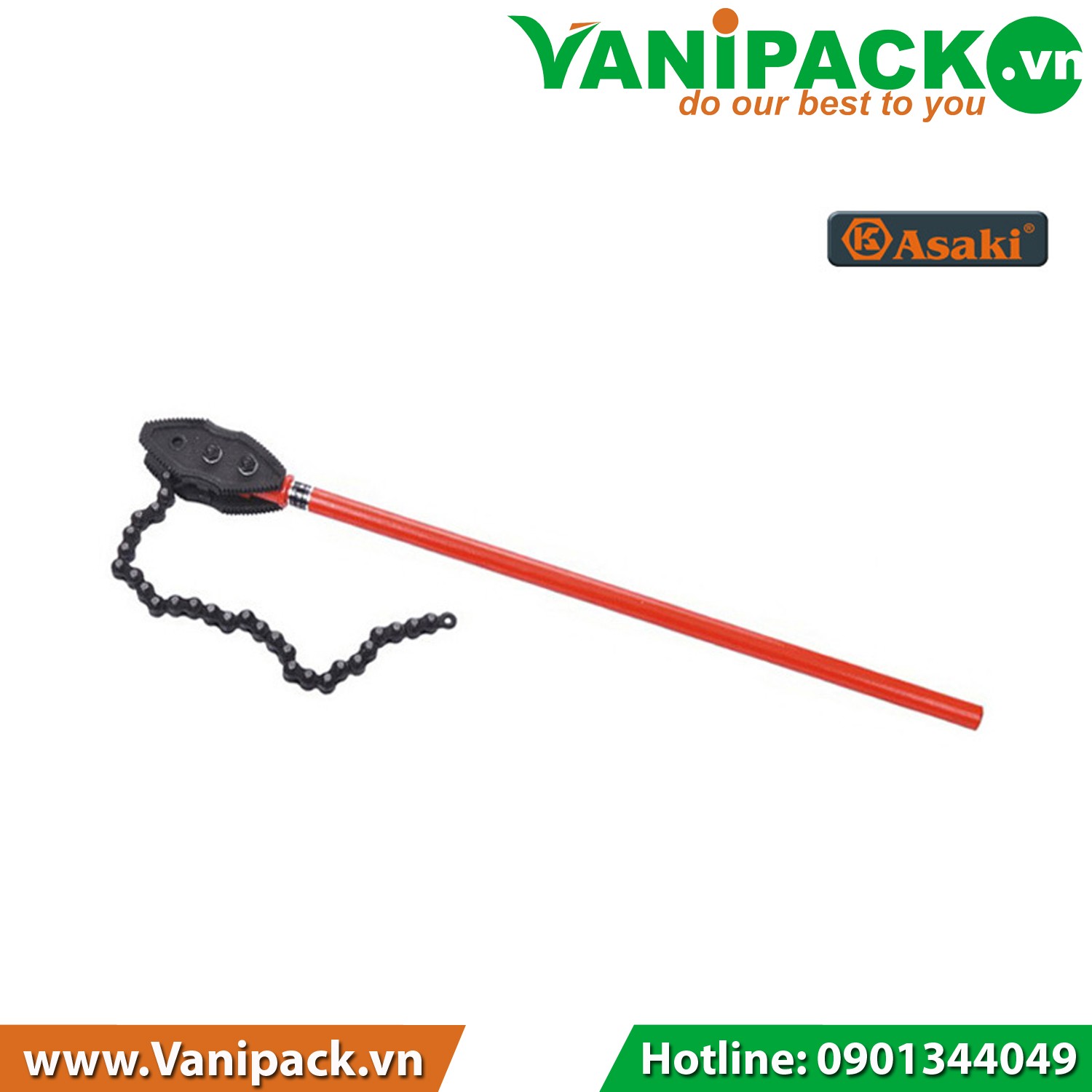Mỏ lết xích mở ống Asaki AK-0219