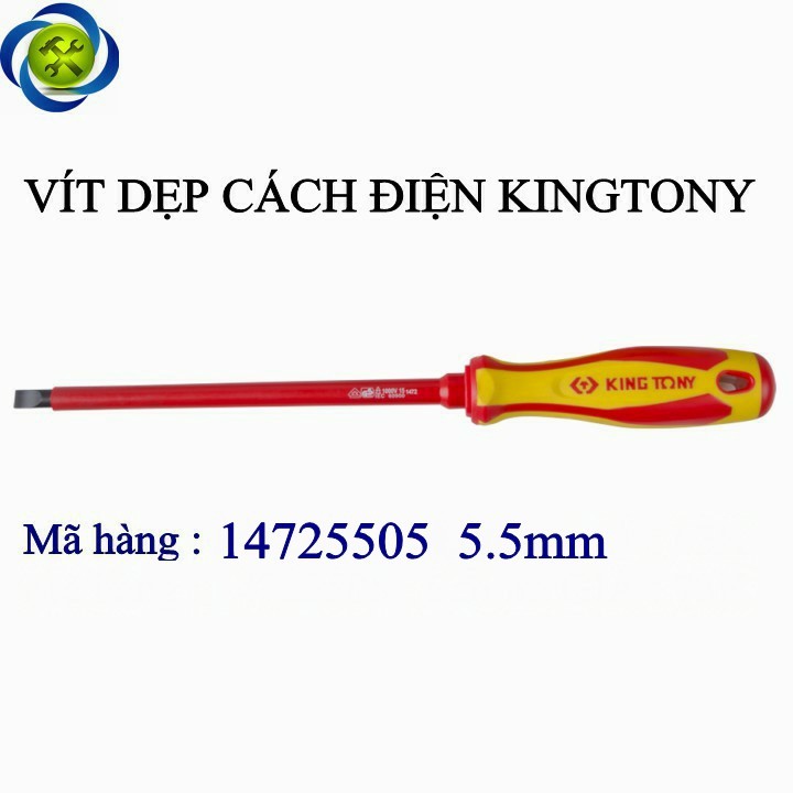 Vít dẹp cách điện kingtony 14725505 5.5mm