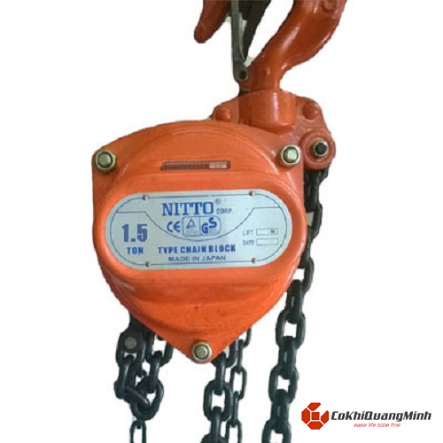 Pa lăng xích kéo tay 3 mét Nitto 05VP5 (0.5 tấn )