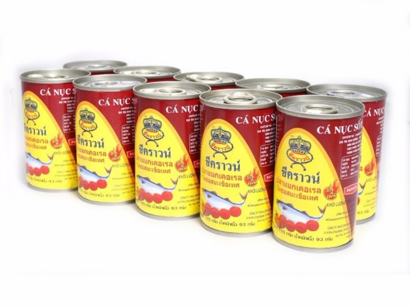 Combo 10 hộp cá nục sốt cà sea crown 155g thái lan