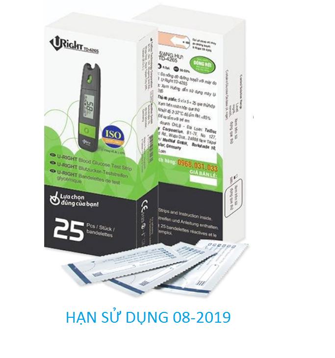 Que thử đường huyết Uright dùng cho máy TD4265 (Mã SP: QUETHU)