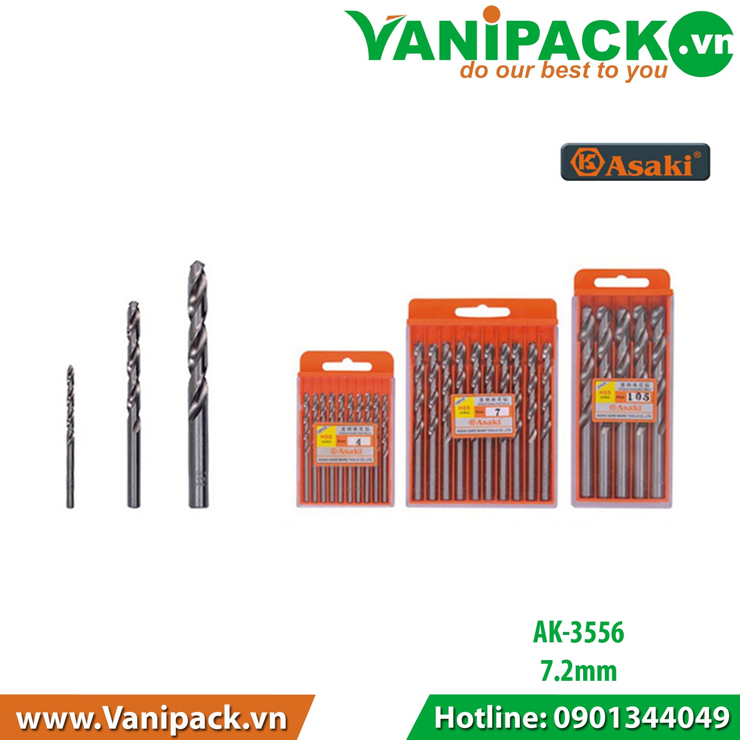 Mũi khoan sắt + inox cao cấp AK-3556