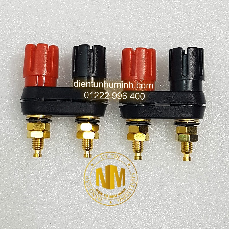 2 Cặp Cọc Loa amply - Trạm loa amply Đỏ - Đen Chân ngắn (Mã SP: 2 Cọc Loa,Trạm loa amply)