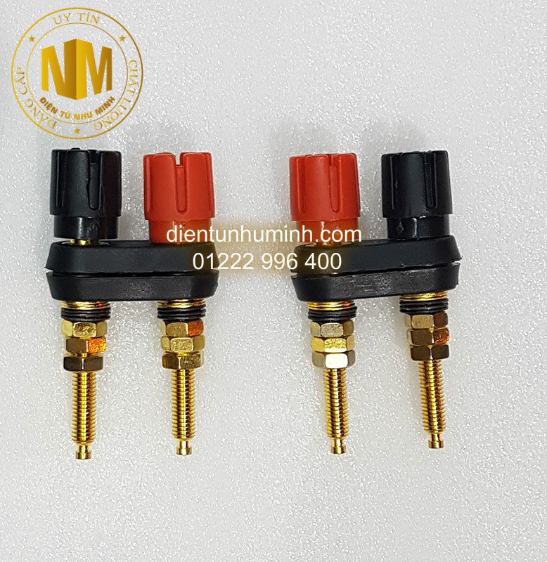 2 Cặp Cọc Loa amply - Trạm loa amply Đỏ - Đen Chân Dài (Mã SP: Cọc Loa ,Trạm loa amply Dài)