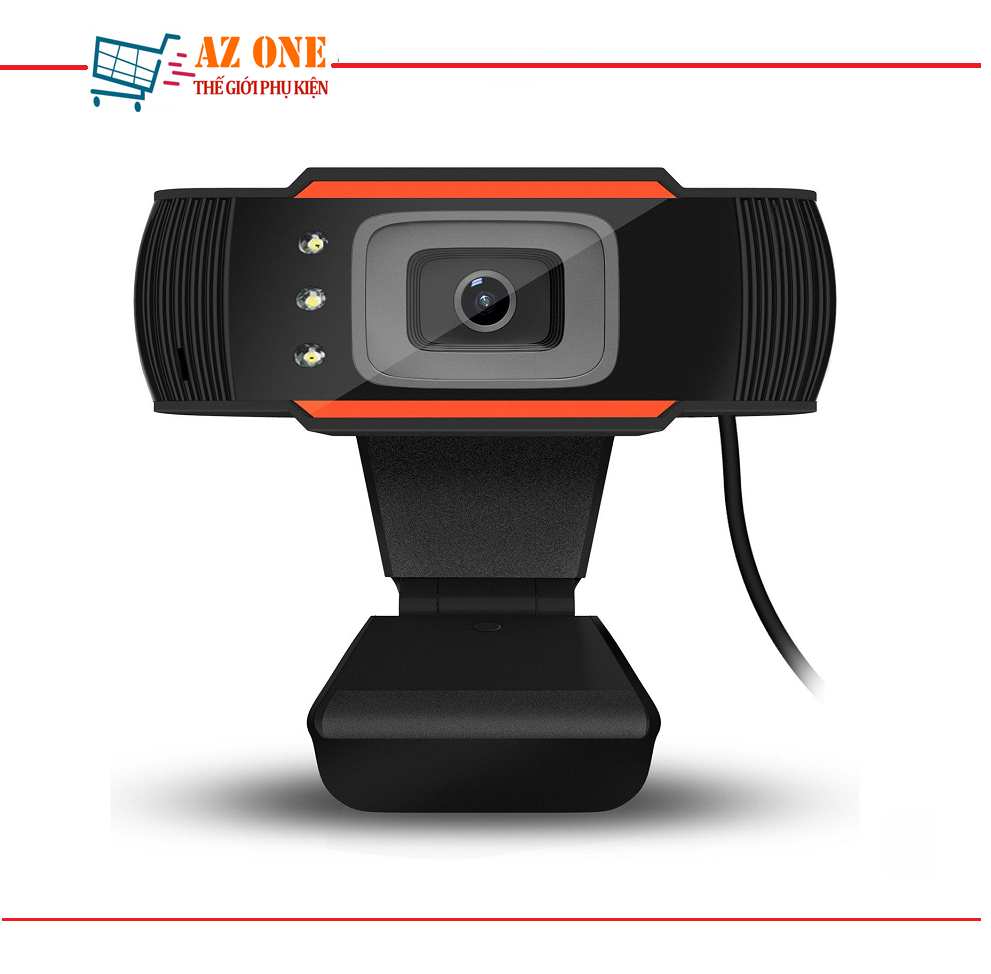 Webcam học trực tuyến, live stream học online dùng cho máy tính, laptop a870 c3 hỗ trợ 3 đèn led