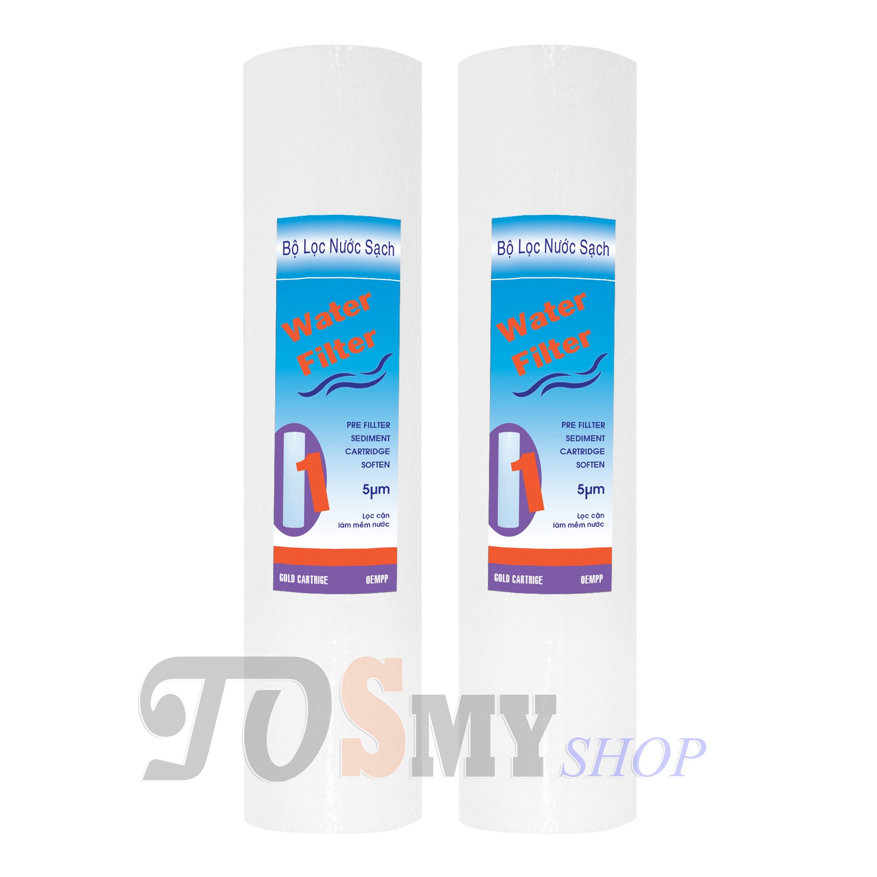 Bộ 2 lõi lọc nước số 1 PP 10 inch - Lõi lọc nước số 1 máy lọc nước R.O (Mã SP: 2-PP10-5mic)