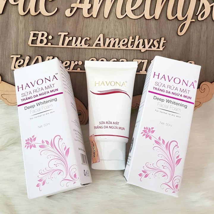 Sữa rửa mặt trắng da ngừa mụn Havona