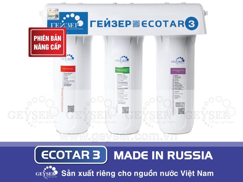 Máy lọc nước nano geyser ecotar 3 made in russia model 2022