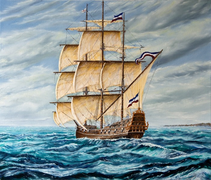 Tranh in canvas VTC LunaCV-0164 - thuận buồm xuôi gió, 70 x 60cm
