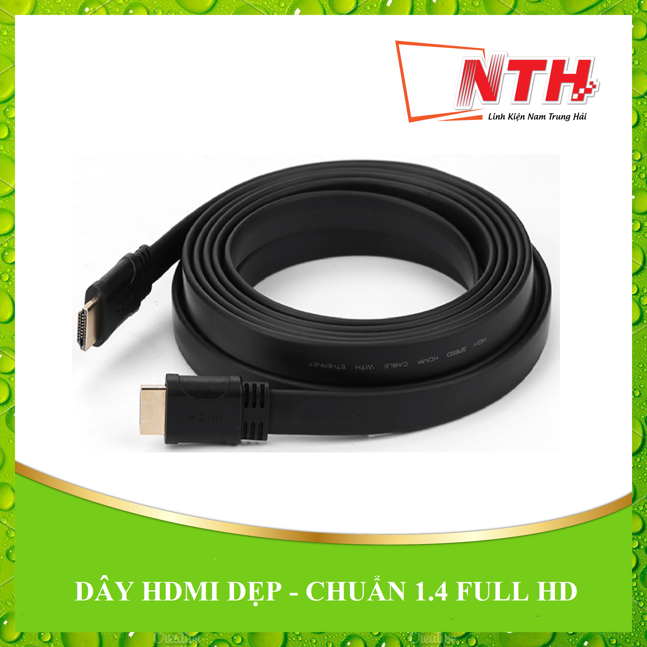 Dây hdmi dẹp 15m - chuẩn 1.4 full hd