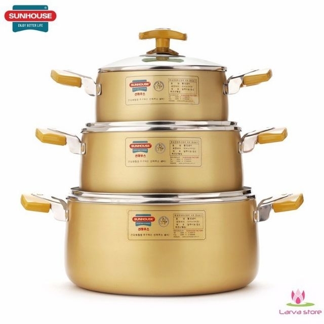 Bộ nồi inox cao cấp sunhouse sh8834