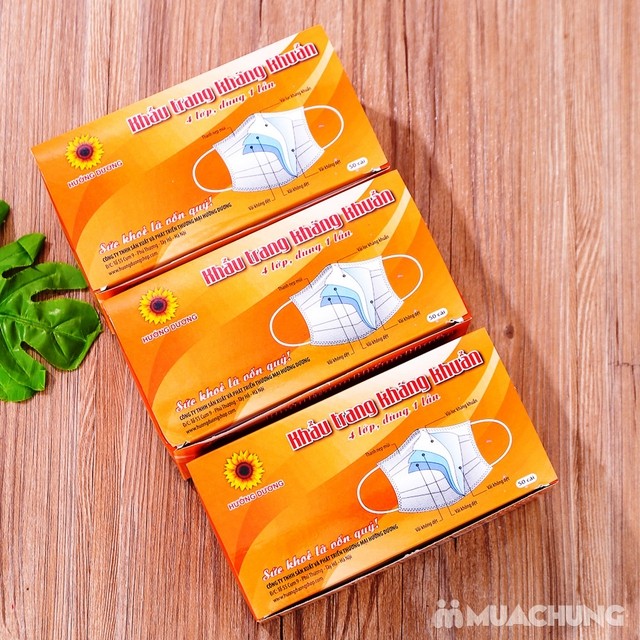 2 hộp khẩu trang tinh chất than kháng khuẩn 4 lớp 50 chiếc 1 hộp Hướng Dương (Mã SP: 2 hộp khẩu trang)