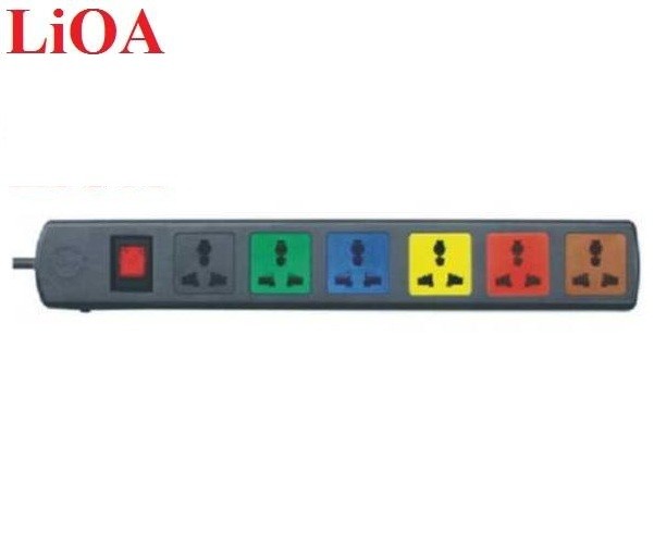 Ổ cắm kéo dài đa năng công tắc 2 cực LiOA 6DN2.32N