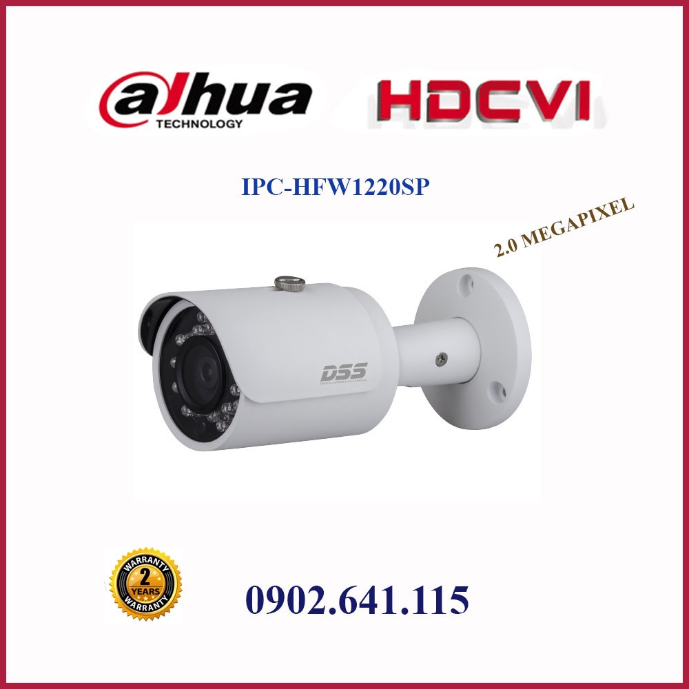 Camera IP thân hồng ngoại Dahua IPC-HFW1220SP - 2.0 Megapixel