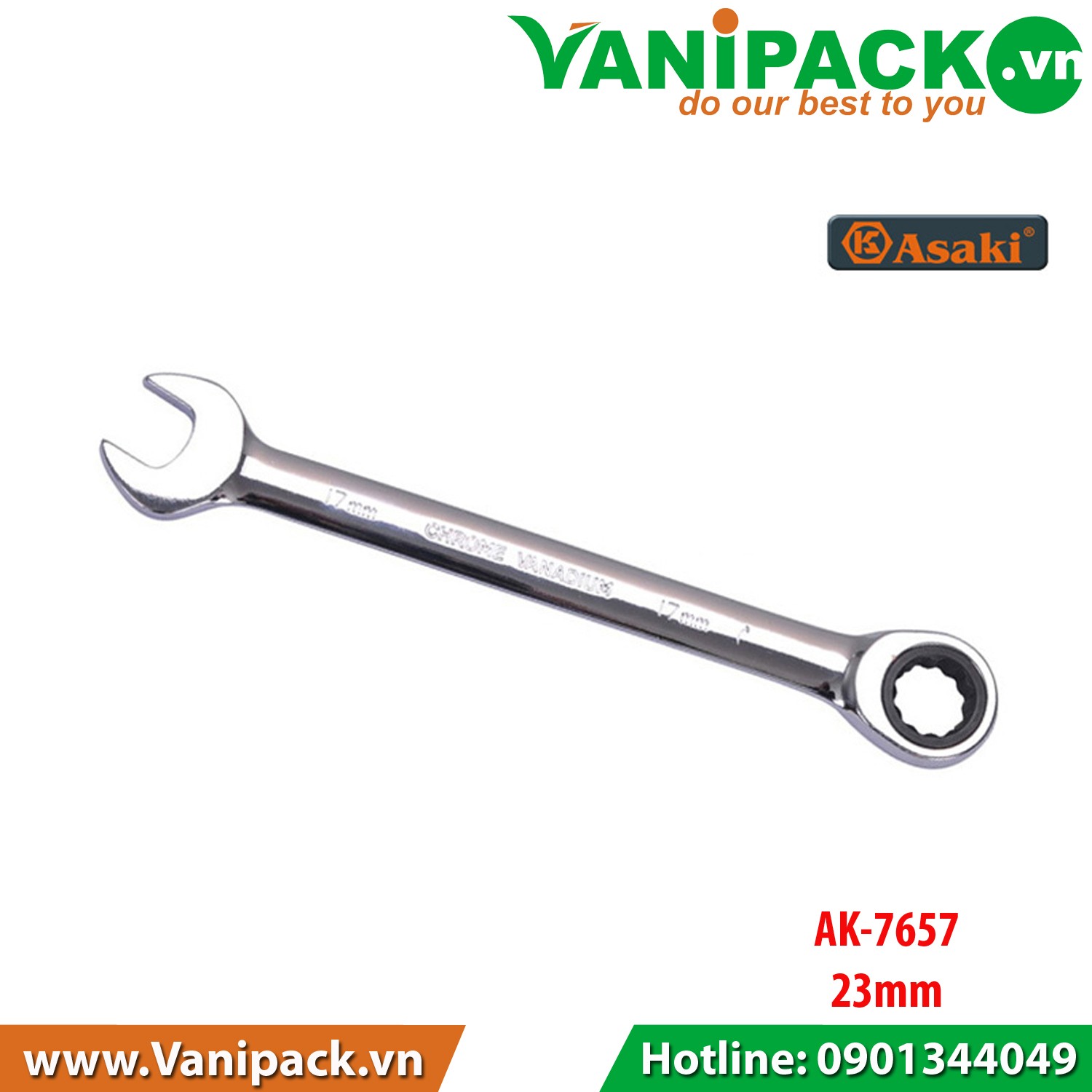 CỜ LÊ MIỆNG VÒNG 2 CHIỀU ASAKI AK-7657