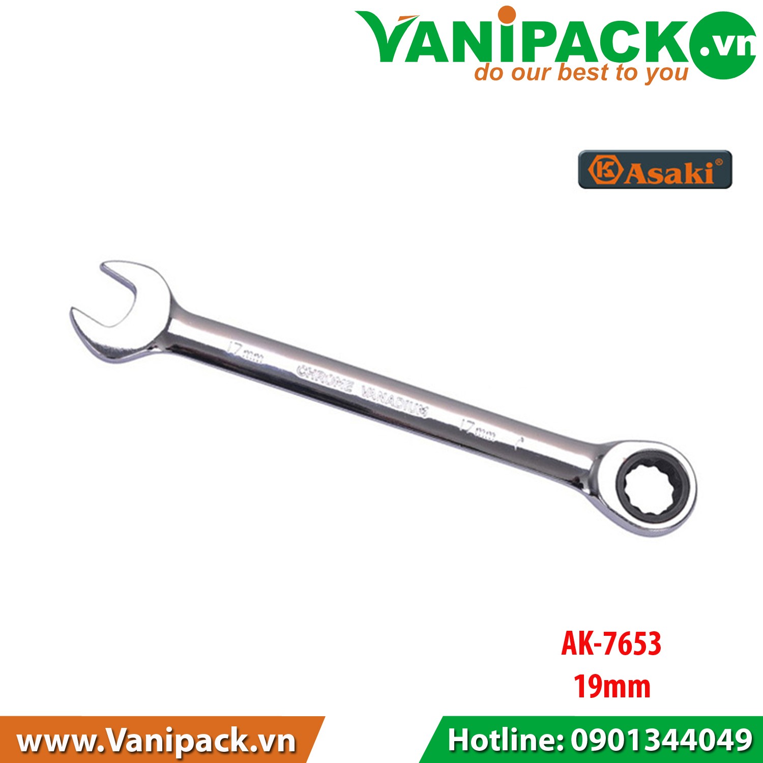 CỜ LÊ MIỆNG VÒNG 2 CHIỀU ASAKI AK-7653