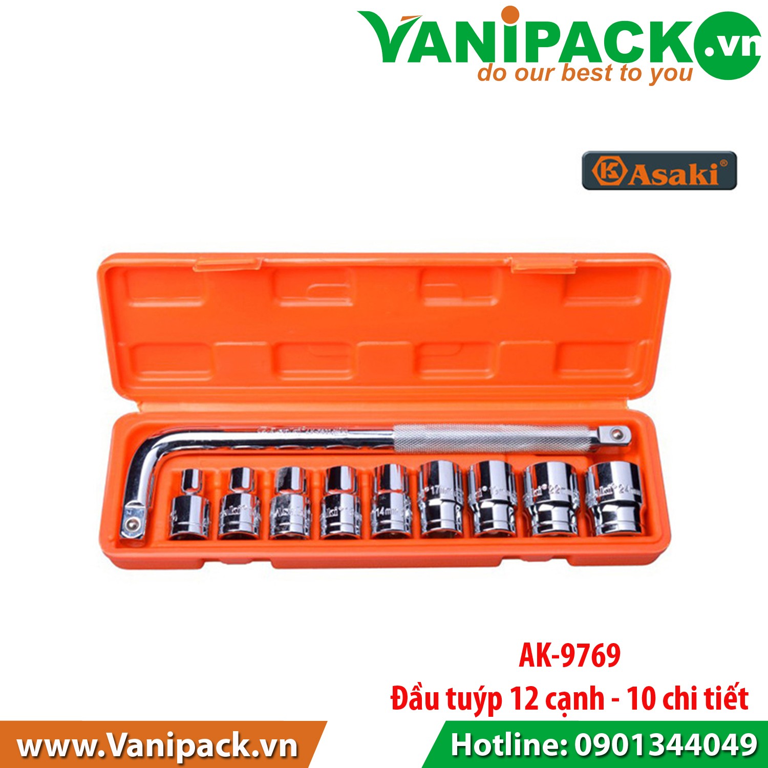 BỘ TUÝP 10 CHI TIẾT ASAKI AK-9769