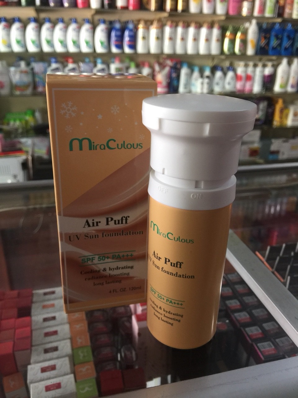 Kem nền chống nắng dạng xịt Air Puff UV Sun Foundation 120ml